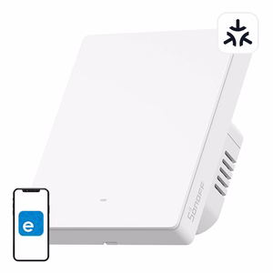 Умный WiFi настенный выключатель SONOFF M5-1C-80W Matter (1-канальный, для рамки)