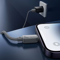 Kabelis USB A į Lightning Hoco 2,4A 1 m X113 pilkas