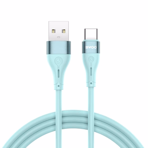 BWOO X280C Minimalist Silicone USB - USB-C laidas 1m 3A, žalias