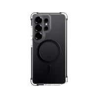 Rock Crystal Clear Magnetic Series Dėklas for Samsung Galaxy S26 Plus skaidrus-juodas