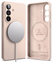 Ringke Silikoninis MagSafe Dėklas for Samsung Galaxy S26 - rožinis