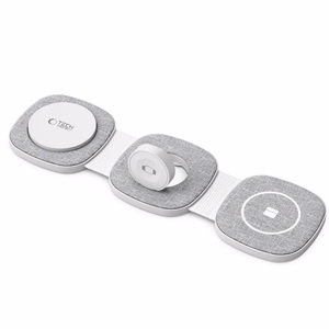 Tech-Protect QI15W-A32 3 viename indukcinis įkroviklis su MagSafe išmaniesiems telefonams / Apple Watch / AirPods - pilkas