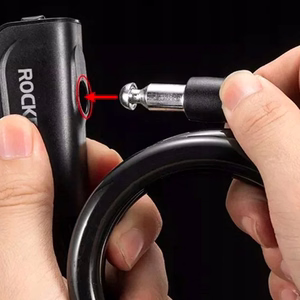 Rockbros RKS515-BK 1.1 m dviračio spyna su raktu - juoda