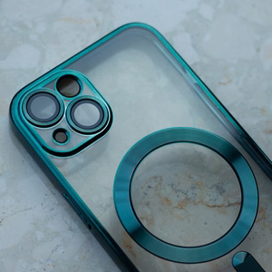 Color Chrome Mag dėklas for Samsung Galaxy A17 4G / A17 5G žalias