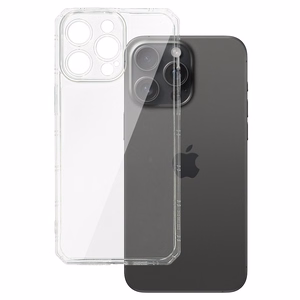 Šarvuotas smūgiams atsparus dėklas Iphone 15 Pro, skaidrus