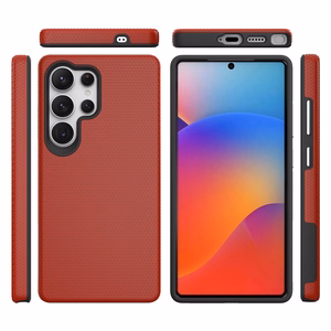 Dėklas Perfectionists Triangle Case Samsung S938 S25 Ultra raudonas