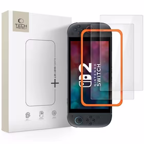 Tech-Protect Easy Set+ 2 dalių grūdinto stiklo rinkinys Nintendo Switch 2 - skaidrus