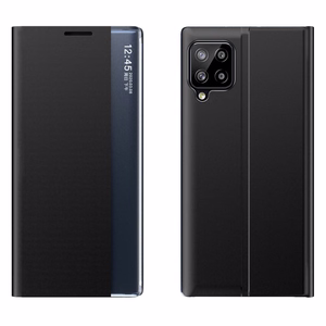 Sleep Case knygos tipo dėklas su išmaniu langeliu Samsung Galaxy A22 4G juodas