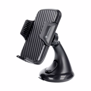 FORCELL F-GRIP Carbon HT1 automobilio laikiklis priekinio stiklo / prietaisų skydelio juodas