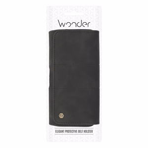 Wonder MAX diržo dėklas (DYDIS XL) Iphone 17 Pro Max/16 Pro Max/Samsung A55 5G/A53/S25 Plus/S23 FE juodas (167x83 mm)