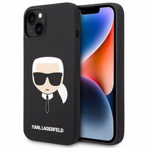 Karl Lagerfeld Silikoninis Karl's Head Magnetinis dėklas telefonui iPhone 14 Plus - juodas