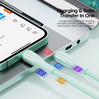 USB Laidas Essager "Rain" Baltas "Lightning" 200cm