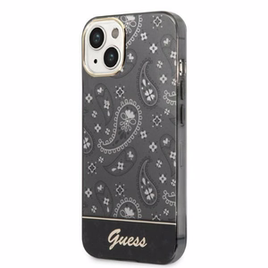 Guess Bandana Paisley dėklas telefonui iPhone 14 / 15 / 13 6.1 - juodas