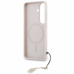 Guess dėklas 4G Classic Logo Charm MagSafe for Samsung Galaxy S26 rožinis