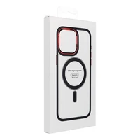 Dėklas telefonui COLOR EDGE MAG COVER suderinamas su MagSafe IPHONE 17 Air - juodas raudonas