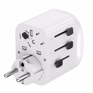 Gembird TPA-EU2A1C15-01-W įžemintas universalus kelioninis maitinimo adapteris, 15 W, baltas