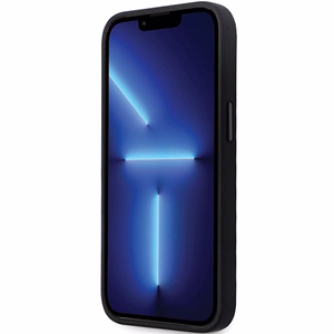 Karl Lagerfeld KLHCP14XSMHCNPK dėklas telefonui iPhone 14 Pro Max 6.7" - juodas silikoninis C metalinis ženkliukas