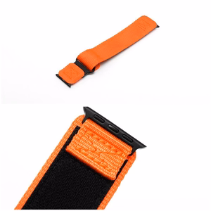 FORCELL F-DESIGN FA05 nailoninis dirželis APPLE laikrodžiui 42 / 44 / 45 / 49 mm oranžinis