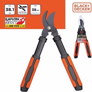 Šakų žirklės BLACK+DECKER su prasilenkiančiais ašmenimis, 38,1 cm