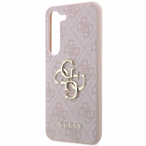 Guess GUHCS23S4GMGPI S23 S911 rožinis/rožinis kietas dėklas 4G Big Metal Logo