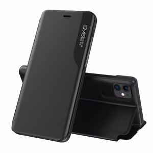 Eco Leather View Case элегантный чехол-книжка с подставкой для iPhone 13 Pro Max чёрный