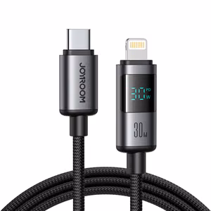 Joyroom S-A16 Pro Prism Series Кабель USB-C - Lightning 30W с дисплеем 1.2м - чёрный