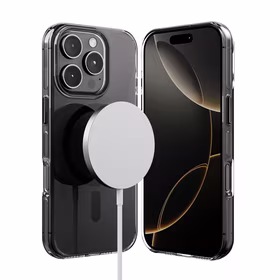 Crong Clear MAG Pro - iPhone 16 Pro Max MagSafe dėklas (juodas)