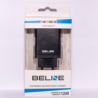 Beline tinklo įkroviklis 1xUSB i 1xUSB-C 5A 18W juodas (tik galvutė)