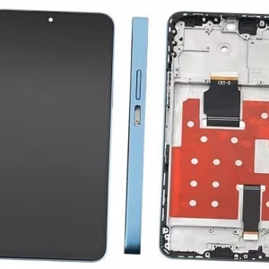 LCD ekranas Huawei Honor X8a/Honor 90 Lite su lietimo ekranu su rėmeliu Cyan Lake ORG