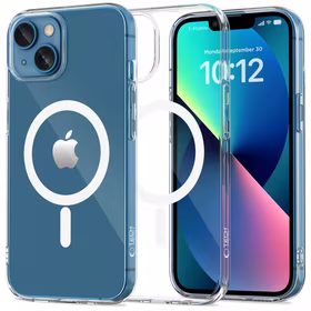 Tech-Protect FlexAir Magnetinis dėklas telefonui iPhone 13 Mini - skaidrus