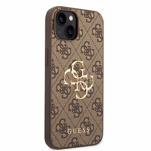 Guess GUHCP15S4GMGBR iPhone 15 6.1" rudas/rudas kietas dėklas telefonui 4G Big Metal Logo