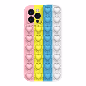 Širdies Pop It dėklas Iphone 11 spalva 2