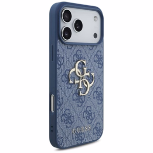 GUESS dėklas, skirtas IPHONE 18 Pro Max/17 Pro Max (4G Big Logo) (spalva: mėlyna)