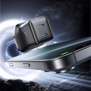 Joyroom JR-TCG17 45W 2 x USB-C sieninis įkroviklis (JK kištukas) - juodas