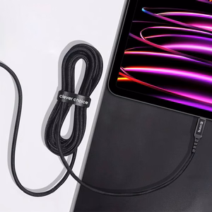 Crong Armor Link USB-C–USB-C laidas, 200 cm, 100 W PD, 5 A, juodas