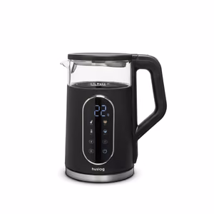 Huslog glass kettle wit touch panel black 1,7L 2200W