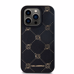 Karl Lagerfeld Magnetinis Karl Head iPhone 15 Pro dėklas - juodas