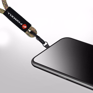 FORCELL F-DESIGN R10X40 riešo telefono virvelė su reguliuojamu ilgiu (maks. 20cm kilpoje) žalia rožinė violetinė