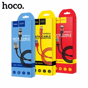 USB kabelis Hoco X26 Type-C 1.0m juodas-auksinis