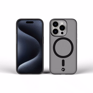 Dėklas telefonui FORCELL F-PROTECT Levels su dvigubo sluoksnio 4D technologija, karinio bandymo sertifikatu, suderinamas su MagSafe, skirtas IPHONE 16 PLUS dūminis juodas