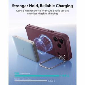 ESR Cyber Tough Kickstand MagSafe dėklas, skirtas iPhone 18 Pro Max / 17 Pro Max, tamsiai vyšninės spalvos