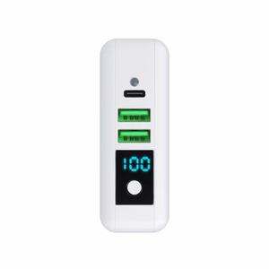 FORCELL F-ENERGY daugiafunkcis įkroviklis 15W 4in1 su USB/USB-C jungtimi, išorine baterija 8000mAh ir belaidžiu įkrovimu
