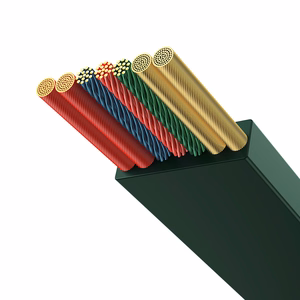 Kabelis Bright Mirror 2 3 in 1 - Type C į Micro USB, Lightning, Type C - 100W 1,1 metro (CAMJ010206) žalias