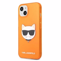 KARL LAGERFELD KLHCP13SCHTRO IPHONE 13 MINI 5.4 "oranžinis/oranžinis dėklas GLITTER CHOUPETTE FLUO