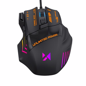 Wozinsky WMGK-1179W laidinė optinė žaidimų pelė, 7200 DPI, su apšvietimu, juoda