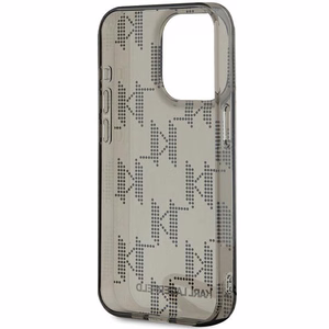 Karl Lagerfeld IML Mono KL Pattern & Cord dėklas telefonui iPhone 15 Pro - juodas