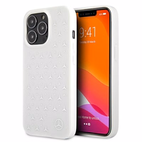 Mercedes sidabrinių žvaigždžių rašto dėklas telefonui iPhone 13 Pro / iPhone 13 – baltas