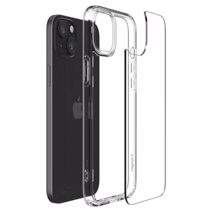 Spigen Crystal Hybrid dėklas telefonui iPhone 15 Plus - skaidrus