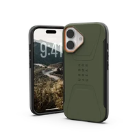 UAG Civilian MagSafe dėklas iPhone 17 - olive and oranžinis