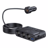 Automobilinis įkroviklis 3mk Car Power Splitter 120W 3xUSB-A/USB-C/3xDC